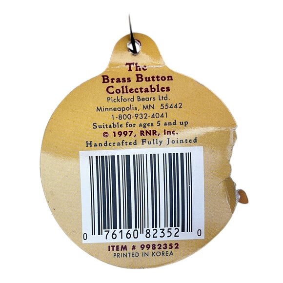 3 Brass Button Collectibles Pickford Bears Tanner Blossom Flora Fully Jointed - Picture 4 of 9